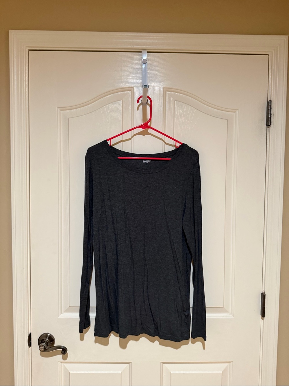 Women's Long Sleeve Crewneck Top - Charcoal